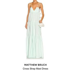 Matthew Bruch cross strap maxi dress size 2